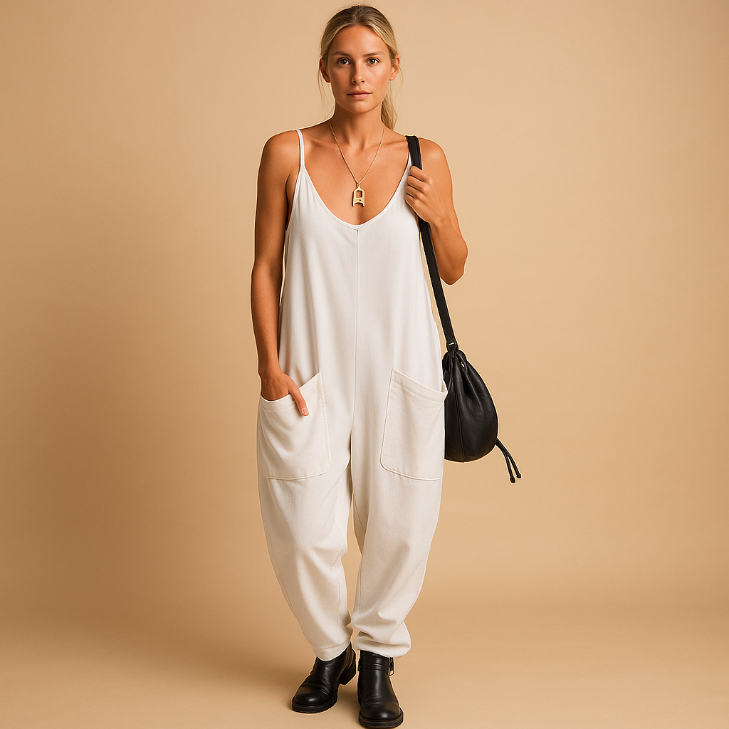 Loose summer dress for women with wide cut and lightweight breathable fabric, ideal for warm days, brunch, and casual summer outings.