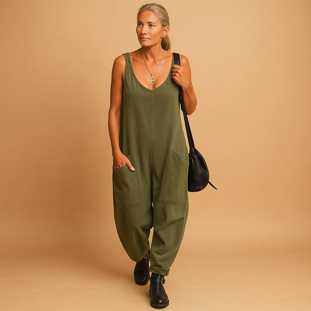 Loose summer dress for women with wide cut and lightweight breathable fabric, ideal for warm days, brunch, and casual summer outings.