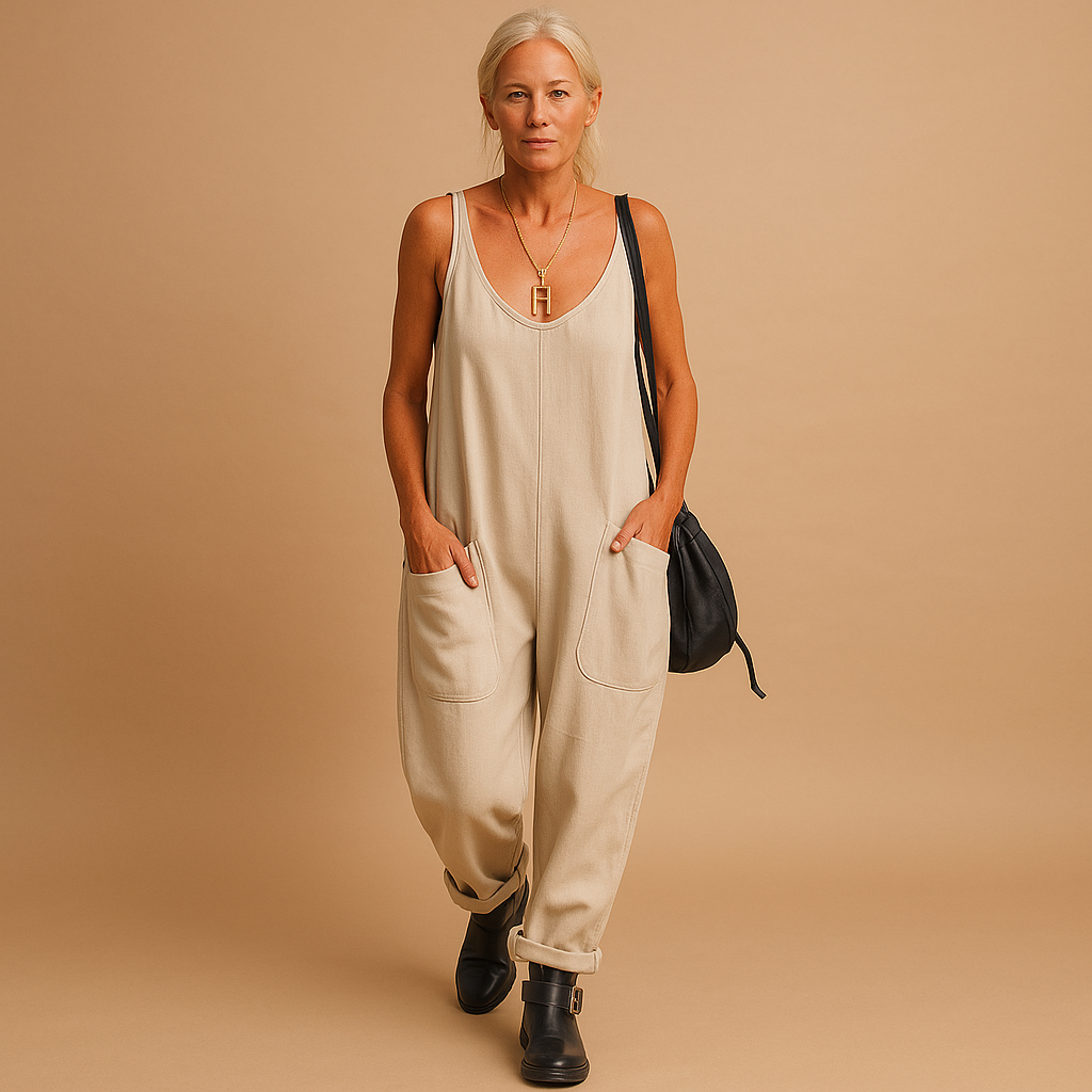 Loose summer dress for women with wide cut and lightweight breathable fabric, ideal for warm days, brunch, and casual summer outings.