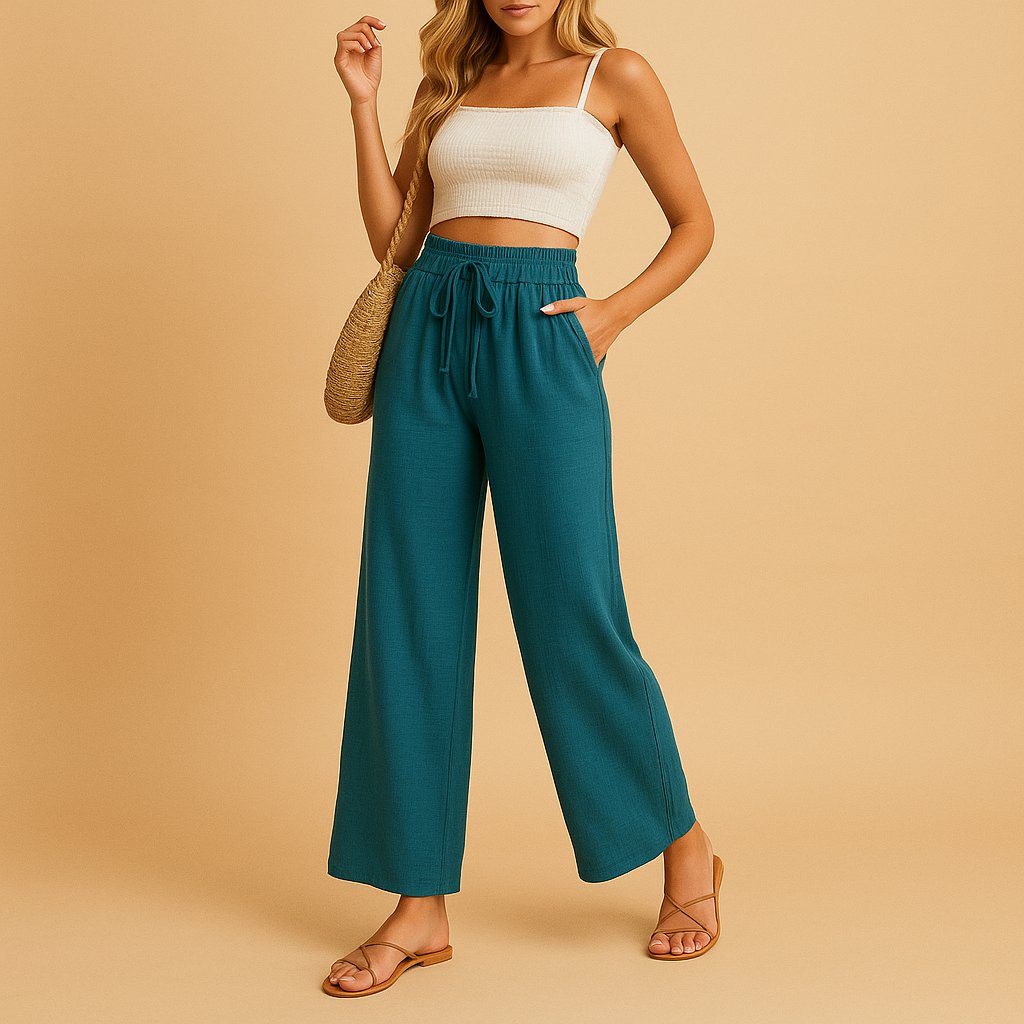 Comfortable Women's High Waist Lounge Trousers - Nocini