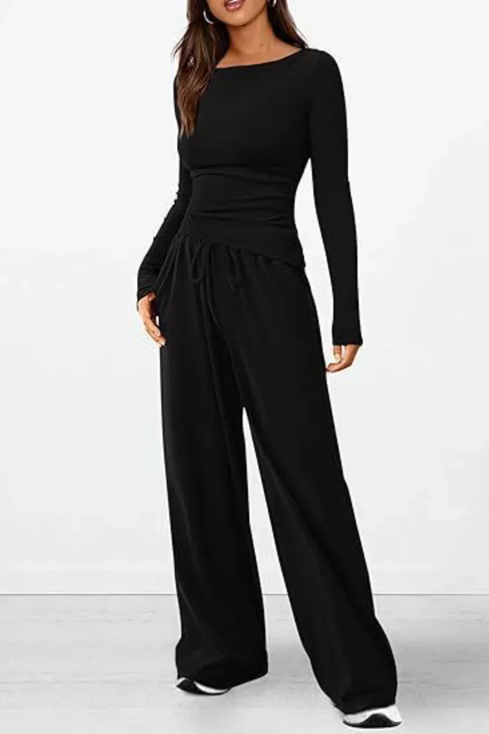 Cozy Women's Pajama Set - Soft Long Sleeve Top & Pants