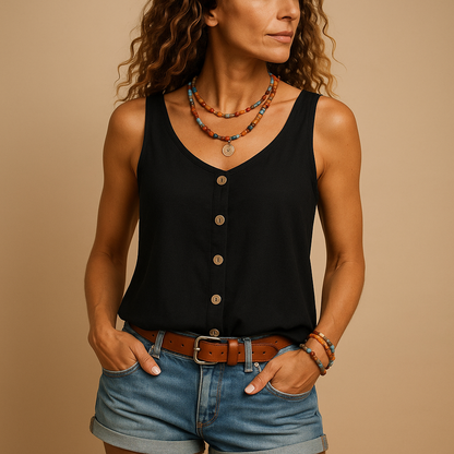 Women's Breathable Tank V Neck Shirt