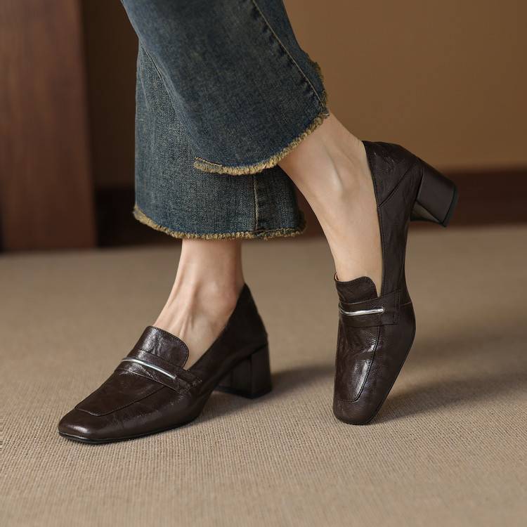 Comfortable Women's Flat Heel Loafers - Olytrend