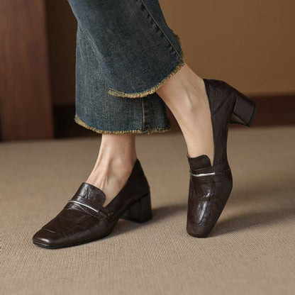 Comfortable Women's Flat Heel Loafers - Olytrend