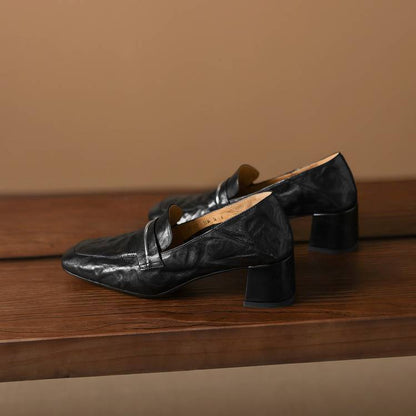 Image of Lucille | Women's Slip-On Heeled Loafers