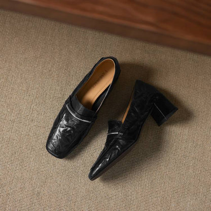 Image of Lucille | Women's Slip-On Heeled Loafers