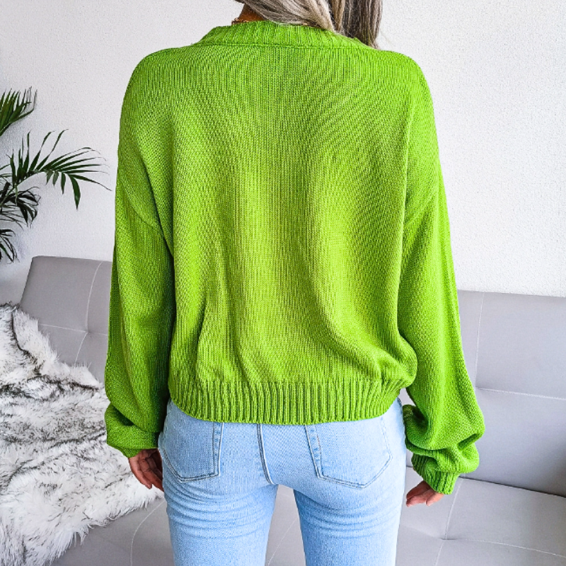 Image of Lucy | Women's Cropped Button-Down Cardigan
