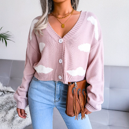 Image of Lucy | Women's Cropped Button-Down Cardigan
