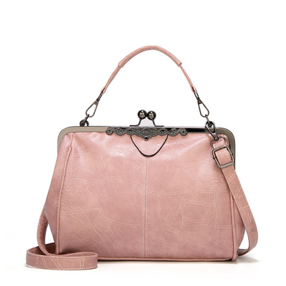 Classic Buckle Leather Handbag