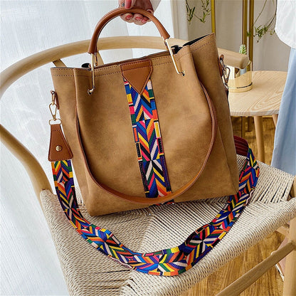 Large Capacity Leather Daily Tote Bag