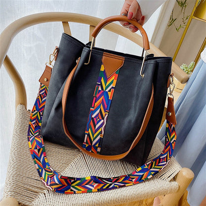 Large Capacity Leather Daily Tote Bag - Pexav