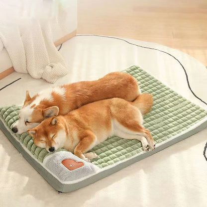 Cozy Pet Bed for Small Medium Dogs - Soft Fleece Mat - Pexav