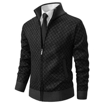 Luxurious Knitted Men's Sweater - Oliver-Black-XS-Nora Luxe