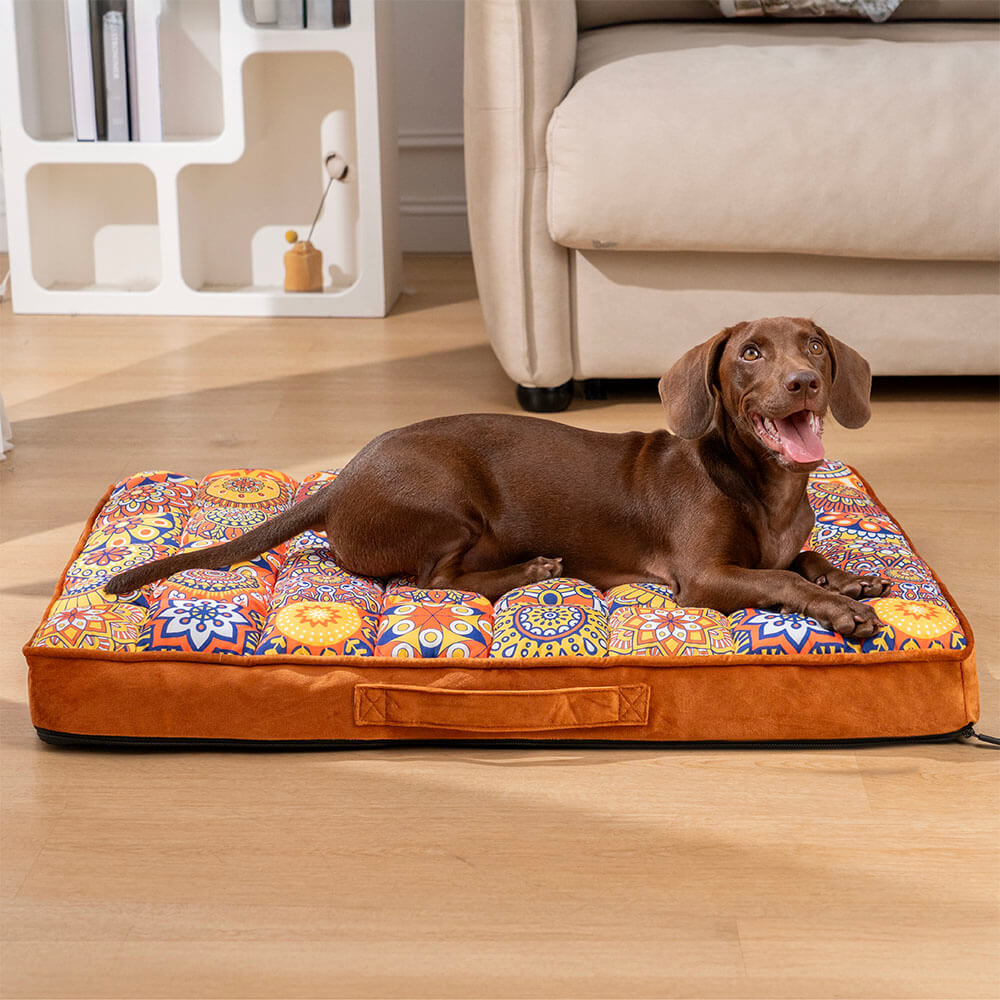 Luxurious Moroccan Style Dog Bed - CasablancaDream-Brown-M-Nora Luxe