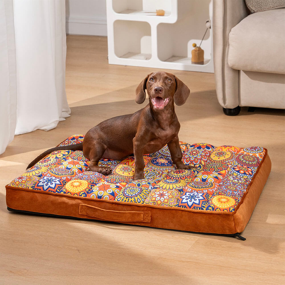 Luxurious Moroccan Style Dog Bed - CasablancaDream-Brown-M-Nora Luxe
