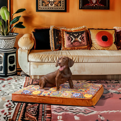 Luxurious Moroccan Style Dog Bed - CasablancaDream-Brown-M-Nora Luxe