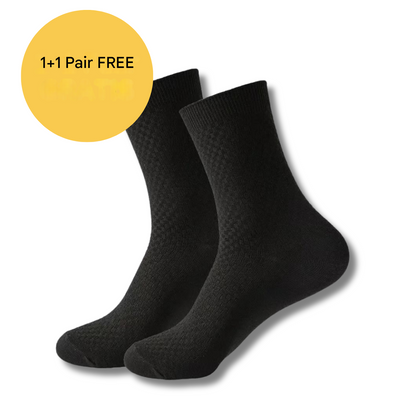 Luxury Bamboo Socks - BambooSoft-Black-1 + 1 Free-5.5-8.0-Nora Luxe