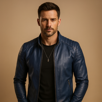 Premium Leather Motorcycle Jacket for Men - Nocini