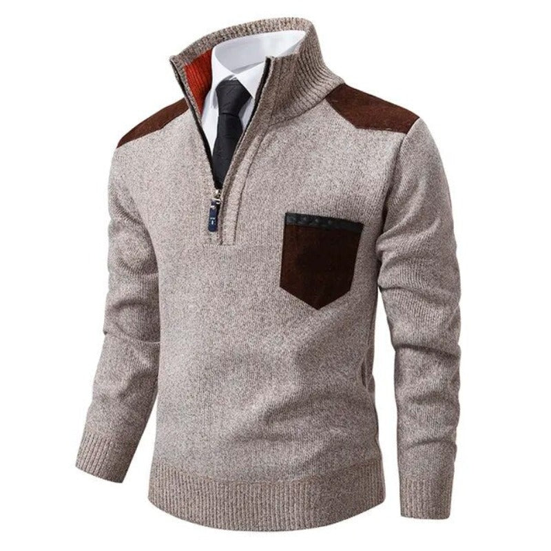 Classic Casual Quarter Zip Sweater - Nocini