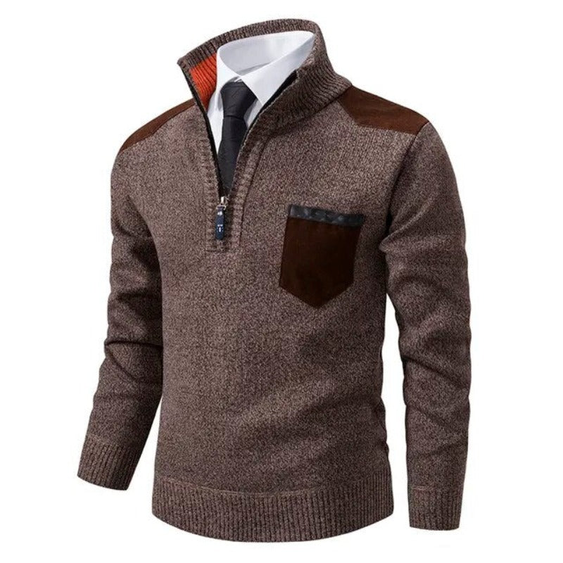 Classic Casual Quarter Zip Sweater