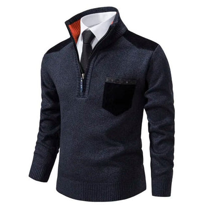 Classic Casual Quarter Zip Sweater