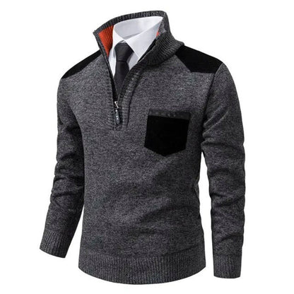 Classic Casual Quarter Zip Sweater