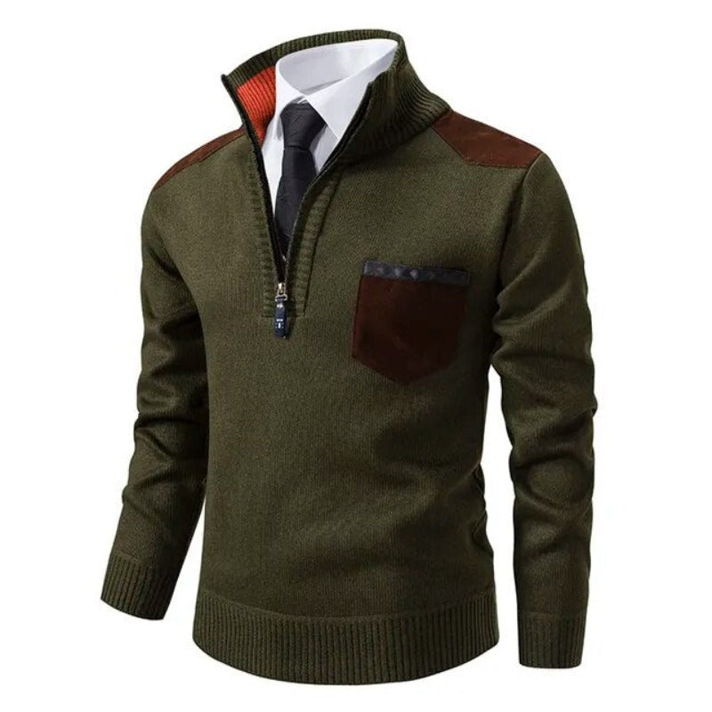 Classic Casual Quarter Zip Sweater