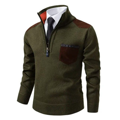 Classic Casual Quarter Zip Sweater