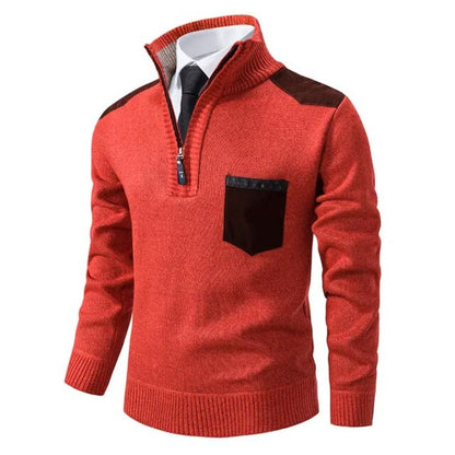Classic Casual Quarter Zip Sweater