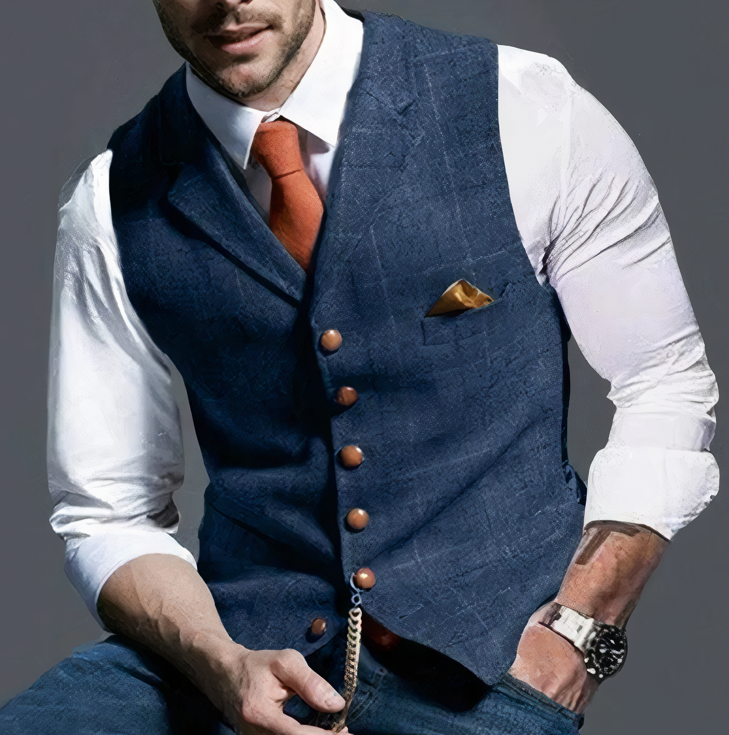 Stylish Checked Mens Vest - Pexav