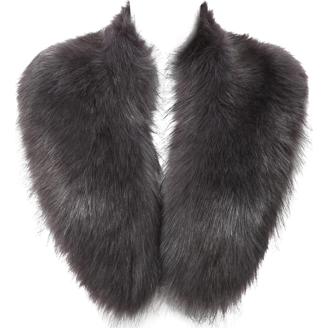 Luxury Imitation Fur Neck Warmer Scarf - Daisy-Gray-Nora Luxe