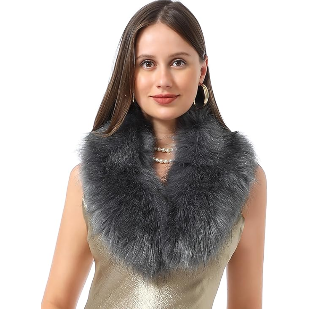 Luxury Imitation Fur Neck Warmer Scarf - Daisy-Nature-Nora Luxe