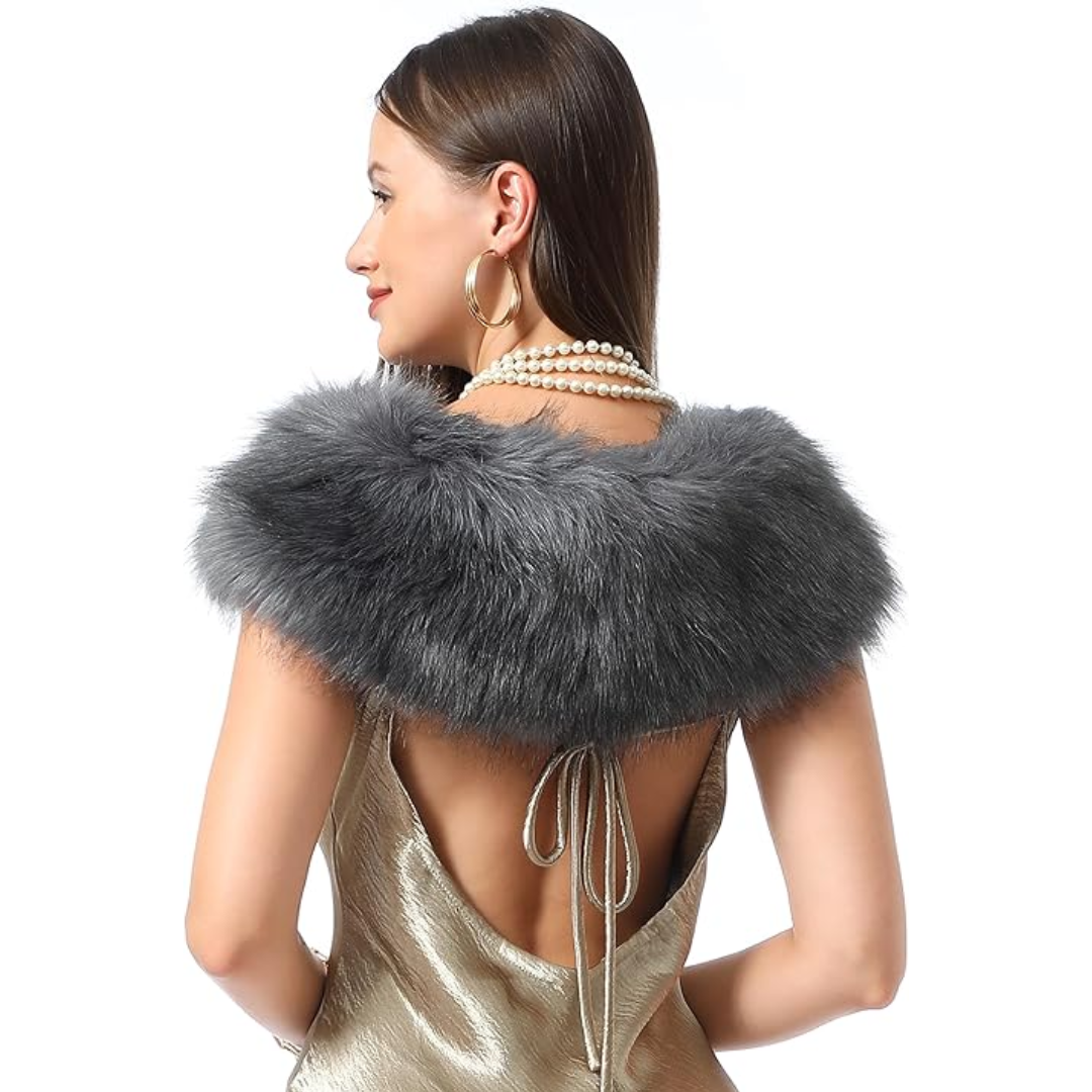 Soft Faux Fur Winter Scarf - Daisy - Pexav