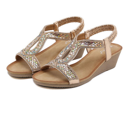 Luxury Ladies' Sandals with Wedge Heel – Celeste-Khaki-3-State of Style