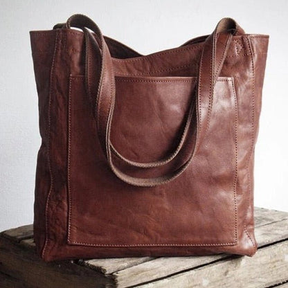 Luxury leather handbag for women - Isabella-Brown-Nora Luxe