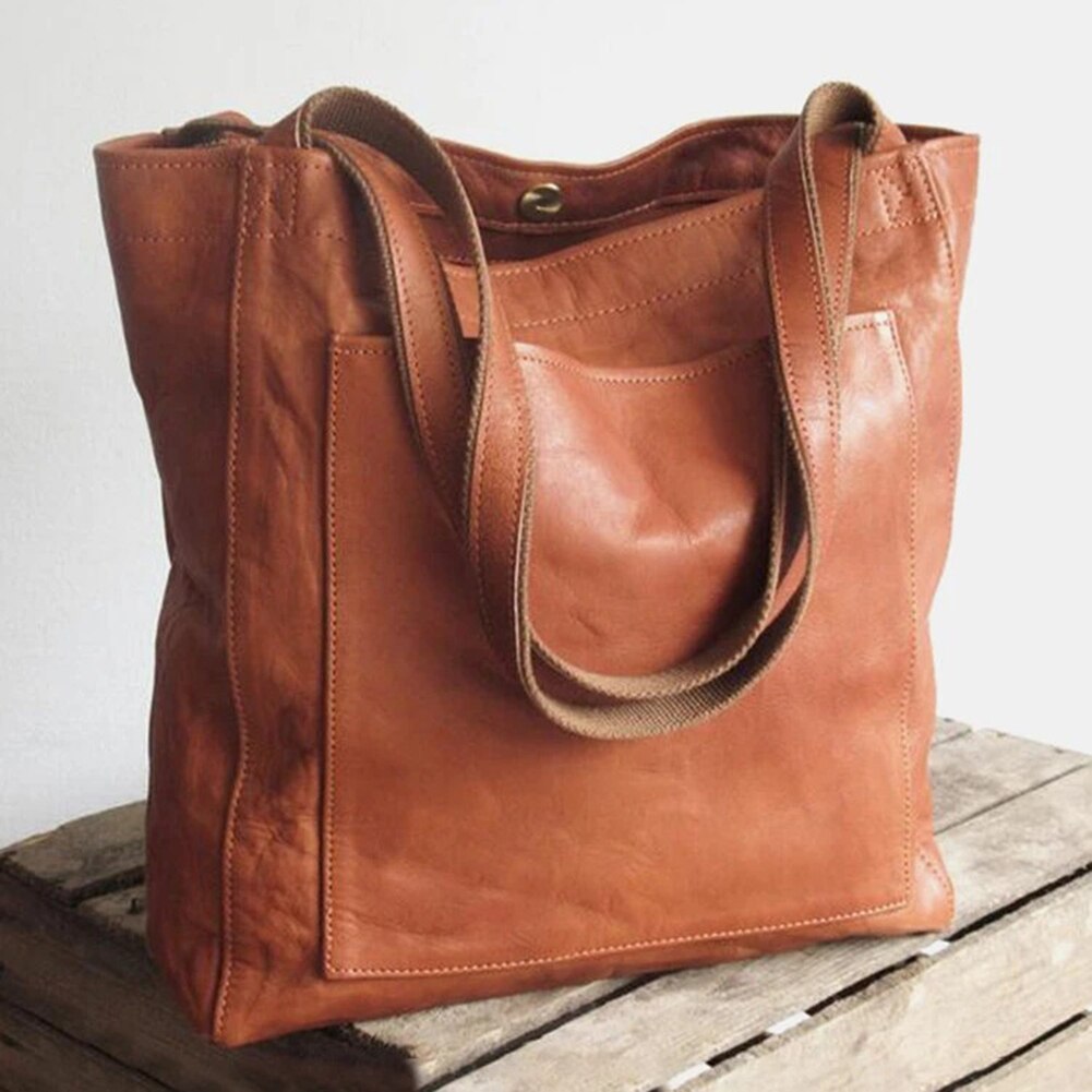 Elegant Women's Genuine Leather Tote Bag - Pexav