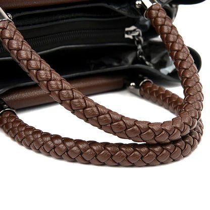 Luxury Leather Women's Handbag - Amara-Black-Nora Luxe