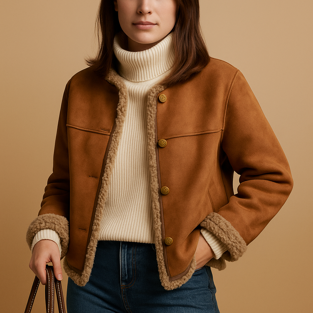 Luxury lined jacket for women | Evelyn - Nocini