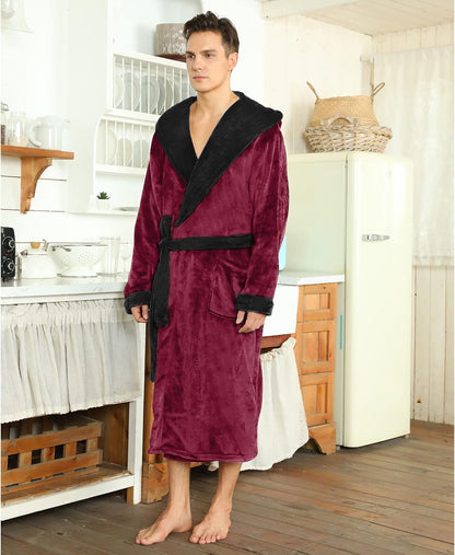 Luxury Men's Bathrobe - Robbie-Dark Gray-S/M-Nora Luxe