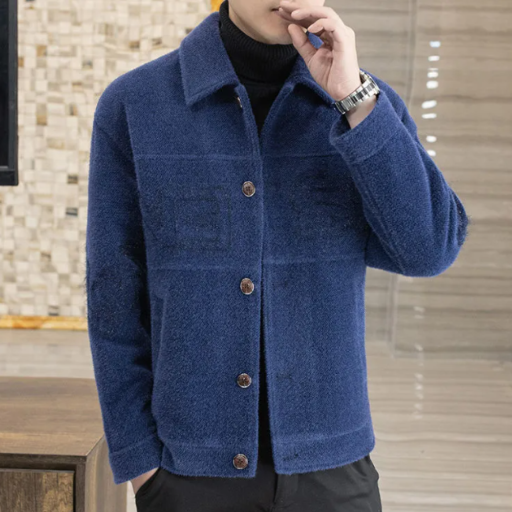 Classic Mens Wool Overcoat - Pexav