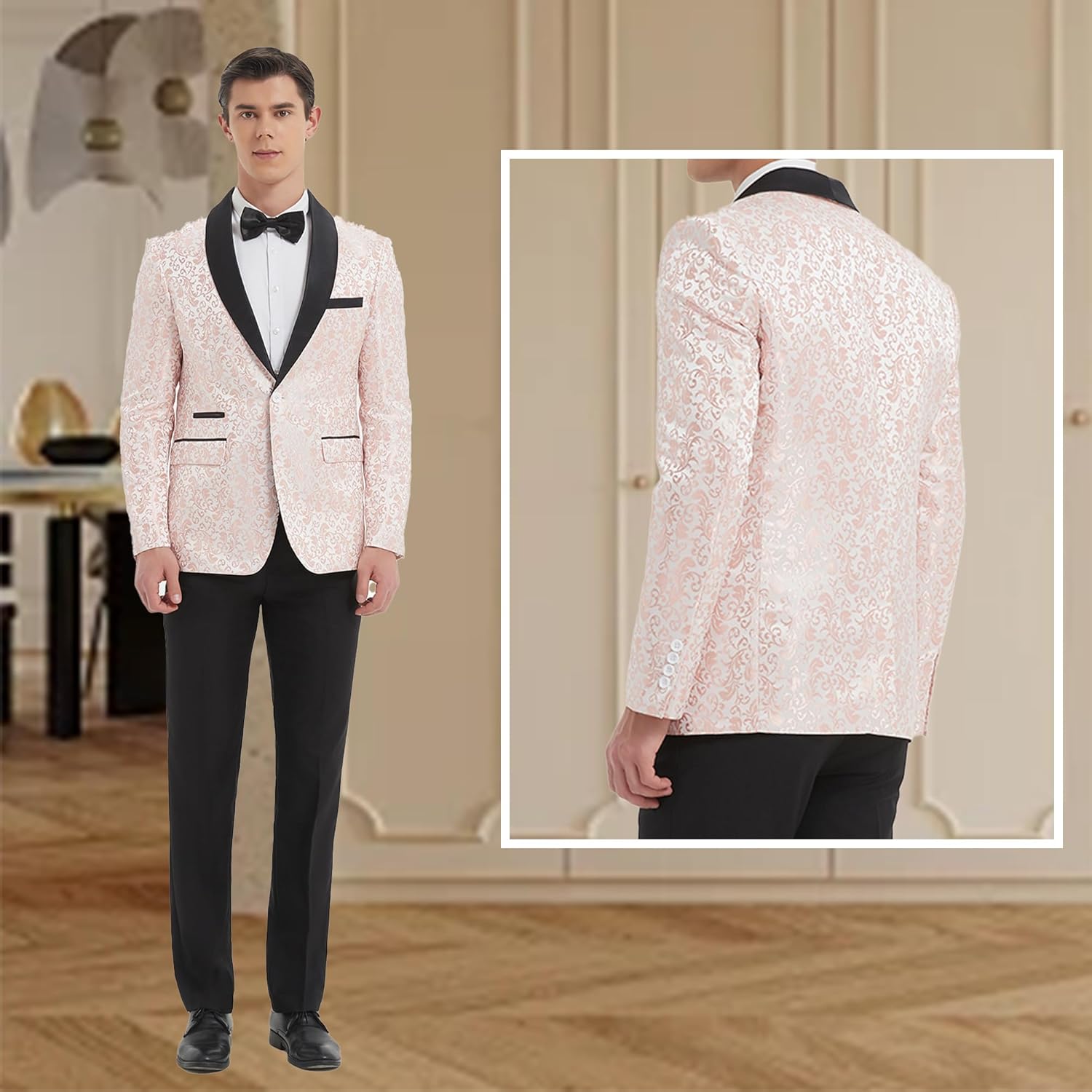 Luxury Men's Tuxedo - Leon-Black-XS-Nora Luxe