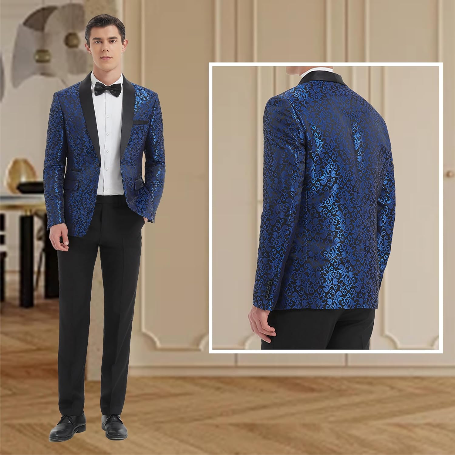 Luxury Men's Tuxedo - Leon-Black-XS-Nora Luxe