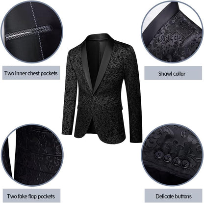 Luxury Men's Tuxedo - Leon-Black-XS-Nora Luxe
