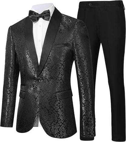Luxury Men's Tuxedo - Leon-Black-XS-Nora Luxe