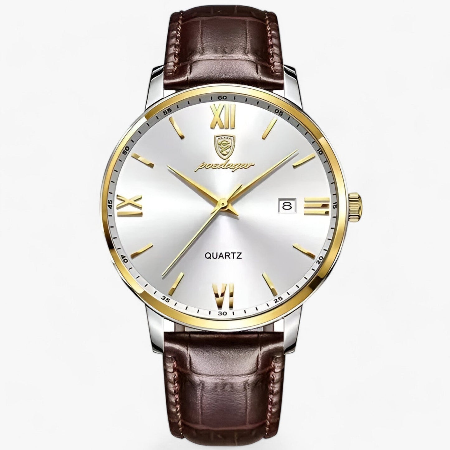 Classic Men's Leather Strap Watch - Pexav