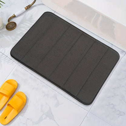 Luxury Non-Slip Bath Mat - Livia-Black-15.75 inches x 23.62 inches-Nora Luxe