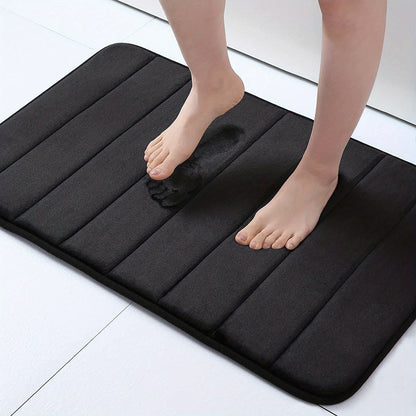 Luxury Non-Slip Bath Mat - Livia-Black-19.69 inches x 31.50 inches-Nora Luxe