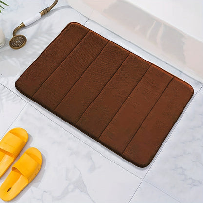 Luxury Non-Slip Bath Mat - Livia-Coffee-15.75 inches x 23.62 inches-Nora Luxe