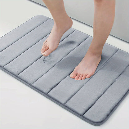 Luxury Non-Slip Bath Mat - Livia-Light Gray-19.69 inches x 31.50 inches-Nora Luxe