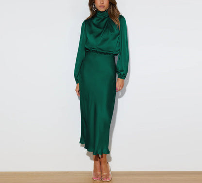 Elegant Silk Evening Dress Evelina - Pexav